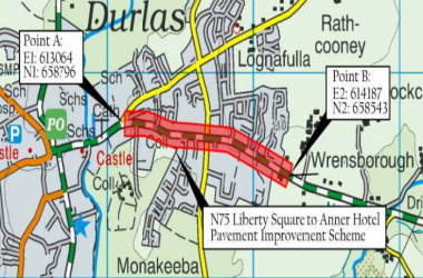N75 Liberty Square to Anner Hotel Pavement Improvement Scheme