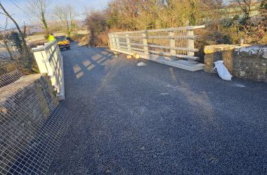 The Thonogue Bridge at Knockane, Ballylooby which has undergone reconstruction works in recent months will be reopened to traffic at approximately 11am tomorrow 2nd December 2023
