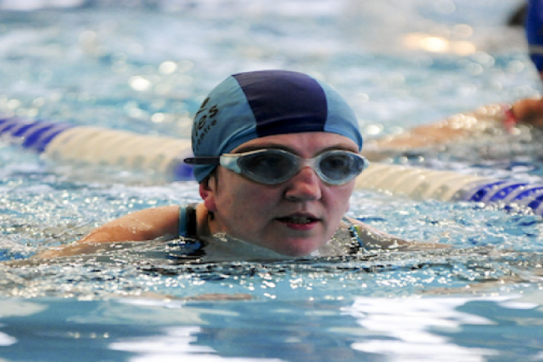 Swimmer in the pool