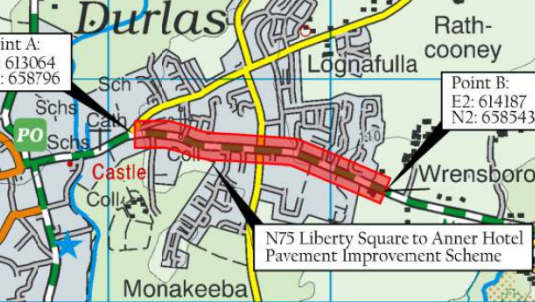 N75 Liberty Square to Anner Hotel Pavement Improvement Scheme